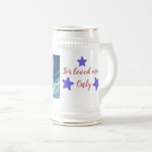 花火を使ったアメリカ愛国国旗 – 7月4日 ビールジョッキ (正面右)