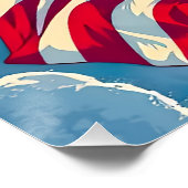 花火を使ったアメリカ愛国国旗 – 7月4日 ポスター (コーナー)