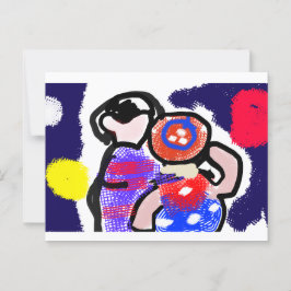 花火を見る ポストカード