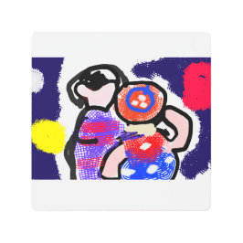 花火を見る メタルプリント