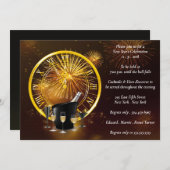 花火エレガントが大晦日のパーティー 招待状 (正面/裏面)