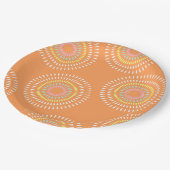 花火オレン日本のジ ペーパープレート (アングル)