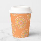 花火オレン日本のジ 紙コップ (裏面)