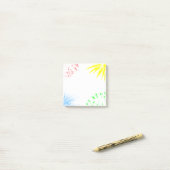 花火カラフルおもしろい明 ポストイット (デスク上)