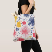 花火カラフルバーストトートバッグ | フェスティバルとおもしろい トートバッグ (クローズアップ)