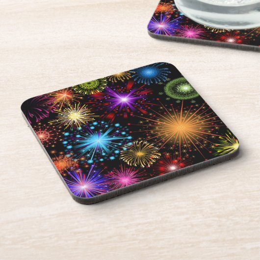 花火カラフル新年 コースター (左側)