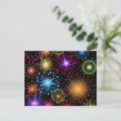 花火カラフル新年 シーズンポストカード (スタンド正面)