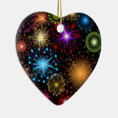 花火カラフル新年 セラミックオーナメント (右)