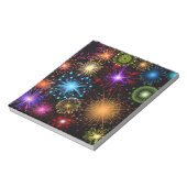 花火カラフル新年 ノートパッド (回転)