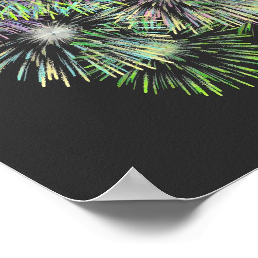 花火カラフル ポスター (角)