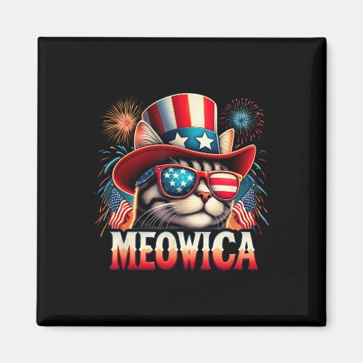 花火キャッおもしろいト愛国猫マイオヴィカ4th マグネット (正面)