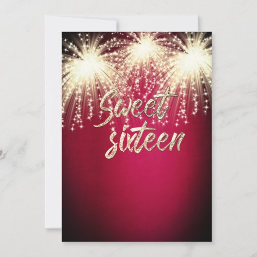 花火クールの仮装の魅力的輝きグラデーション 招待状 (裏面)