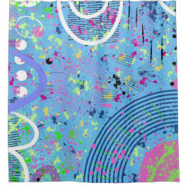 花火ショー シャワーカーテン