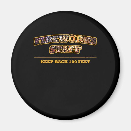 花火スタッフパイロテクニカ火パーティーギフト マグネット (正面)