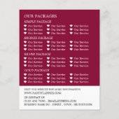 花火ディスプレイ、パーティー広告イベントプランナー チラシ (裏面)