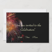 花火ニューイヤーイブパーティの招待状カード 招待状 (裏面)