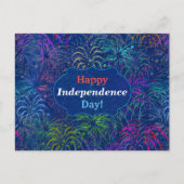 花火ハッピーインディペンデンスの日7月4日 ポストカード (正面)