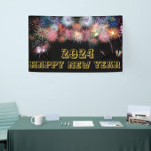花火ハッピーニューイヤーの壁 横断幕 (トレードショー)