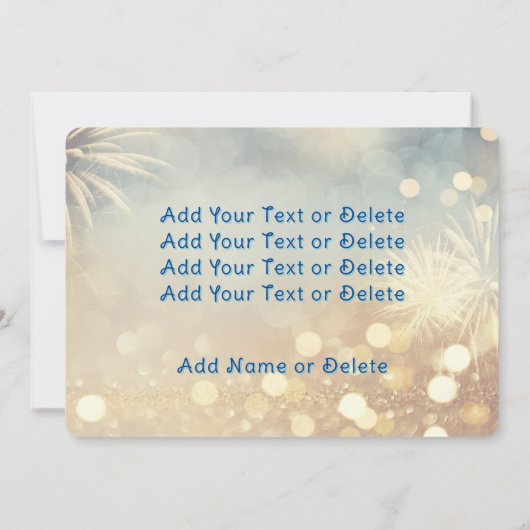 花火ハッピーニューイヤー&クリスマス2サイドデザイン シーズンカード (裏面)