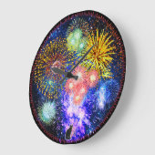 花火バースト時計 ラージ壁時計 (傾斜)