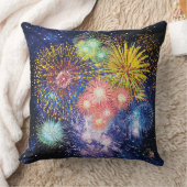 花火バースト クッション (ブランケット)