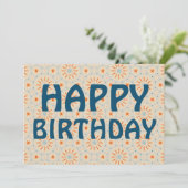 花火パターインスパイアンハッピーバースデーカード 招待状 (スタンド正面)