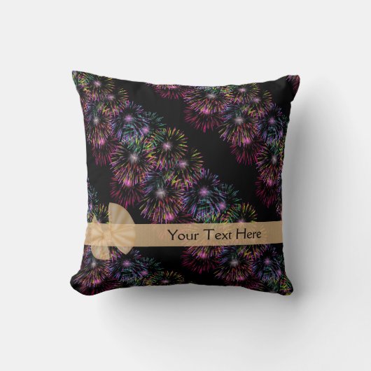 花火パーソナライズされた クッション (正面)
