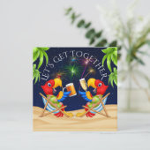 花火パーティーのご招待 招待状 (スタンド正面)