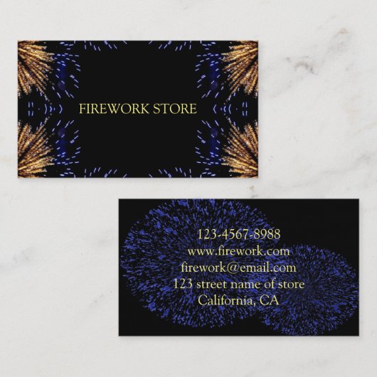 花火パーティー 名刺 (正面/裏面)
