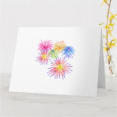 花火ビッグパーティーお祝い爆竹 カード (黄色い花)