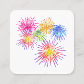 花火ビッグパーティーお祝い爆竹 スクエア名刺 (裏面)