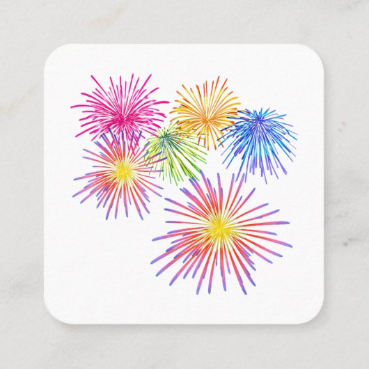 花火ビッグパーティーお祝い爆竹 スクエア名刺 (裏面)