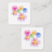 花火ビッグパーティーお祝い爆竹 スクエア名刺 (正面/裏面)