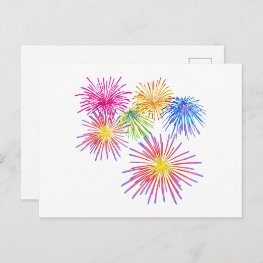 花火ビッグパーティーお祝い爆竹 ポストカード (正面/裏面)