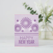 花火ファンキーの新年葉書、紫 シーズンポストカード (スタンド正面)