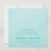 花火ファンキー大晦日招待状ティール（緑がかった色） 招待状 (裏面)