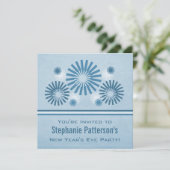 花火ファンキー大晦日招待状ブルー 招待状 (スタンド正面)