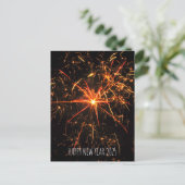花火フォトハッピー新年2025休日 シーズンポストカード (スタンド正面)