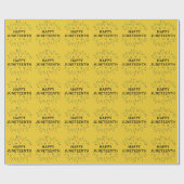 花火ブラック独立記念日ハッピー12月 ラッピングペーパー (フラット)