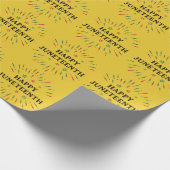 花火ブラック独立記念日ハッピー12月 ラッピングペーパー (角)