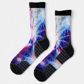 花火ブルーマルーン ソックス (左)