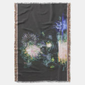 花火ボートアート水彩海 スローブランケット (正面縦)