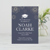 花火モダンの卒業発表 案内状 (スタンド正面)