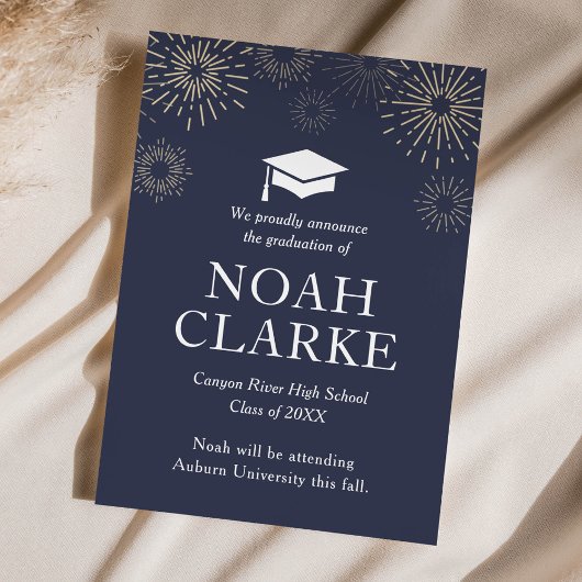 花火モダンの卒業発表 案内状