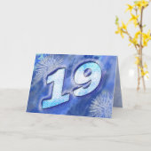花火付き19thバースデーカード カード (黄色い花)