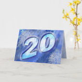 花火付き20バースデーカード カード (黄色い花)