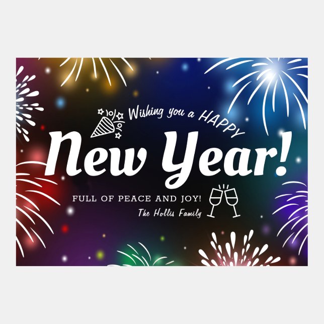 花火大会の新年おめでとうございます。 (正面)