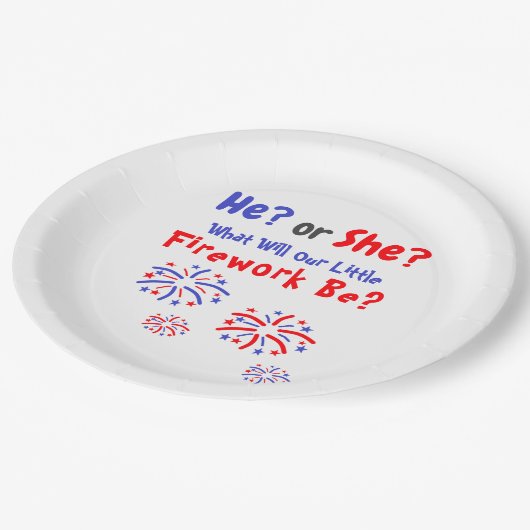 花火大会アメリカの性別の暴露 ペーパープレート (アングル)