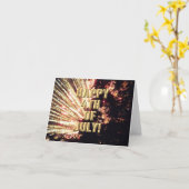 花火大会7月11日4日 カード (黄色い花)