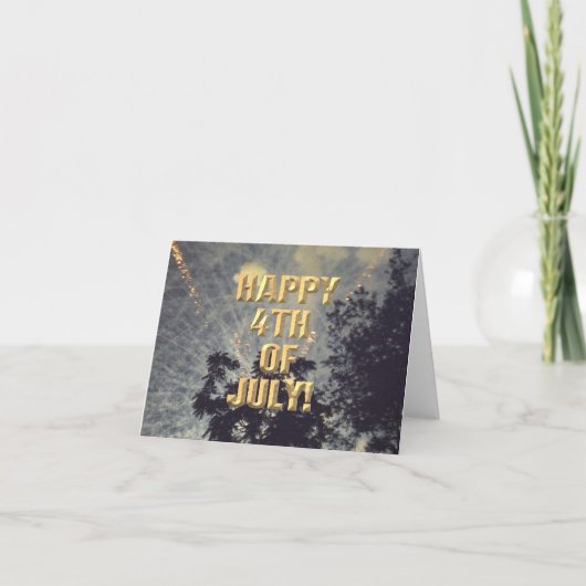 花火大会7月4日 カード (正面)